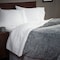 Hastings Home Hastings Home Floral Etched Fleece Blanket with Sherpa-F/Q-Grey 861587HMV - alternate 1